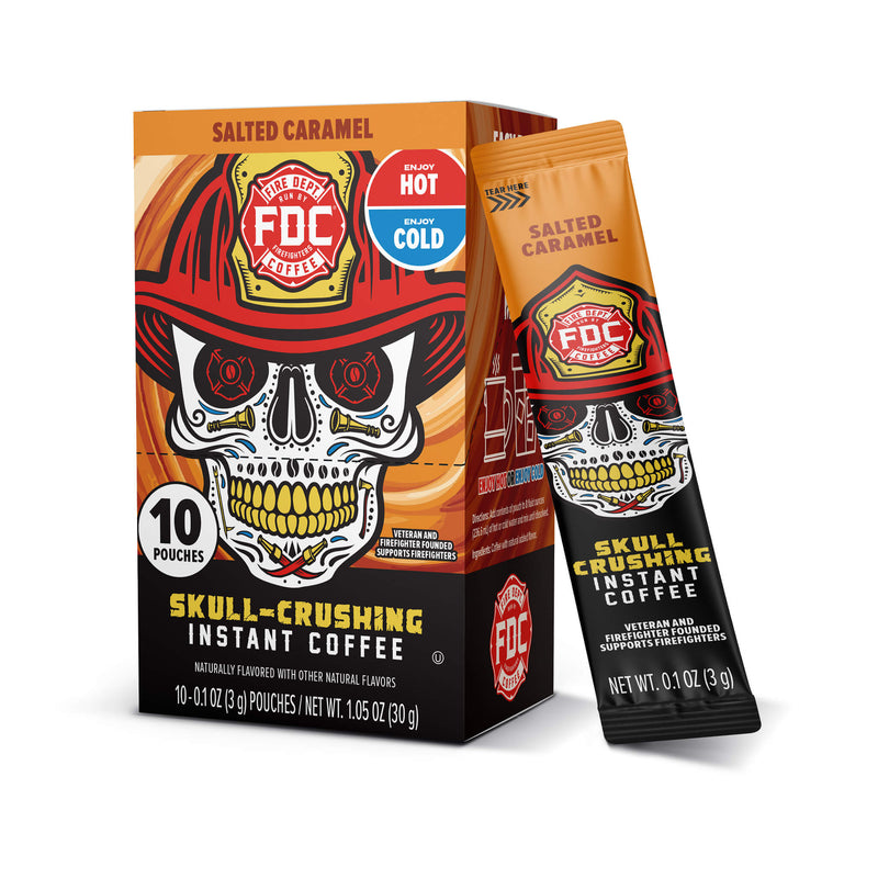Load image into Gallery viewer, Fire Department Coffee - Salted Caramel Skull-Crushing Instant Coffee