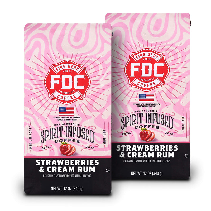 Load image into Gallery viewer, Fire Department Coffee - Strawberries and Cream Rum Infused Coffee