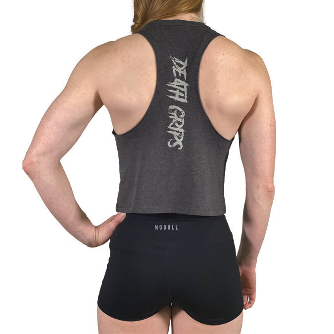 Load image into Gallery viewer, JerkFit - WOMEN'S DEATH GRIPS FLAG CROP TANK