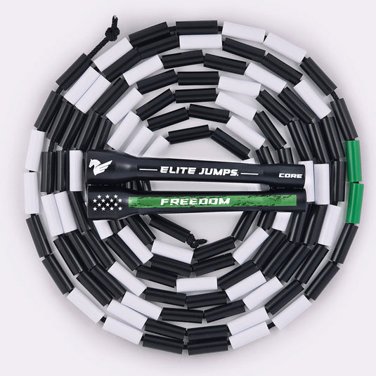 Elite Jumps - Thin Green Line - Beaded Jump Rope