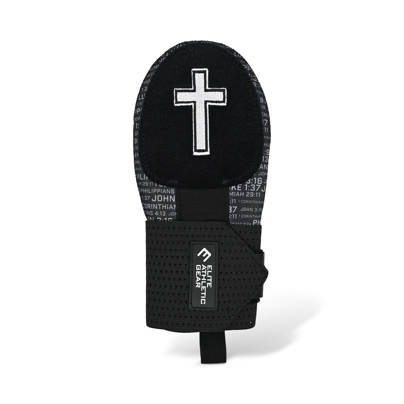 Load image into Gallery viewer, Elite Athletic Gear - Faith Cross Black Sliding Mitt