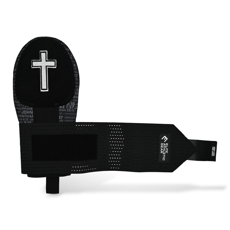 Load image into Gallery viewer, Elite Athletic Gear - Faith Cross Black Sliding Mitt