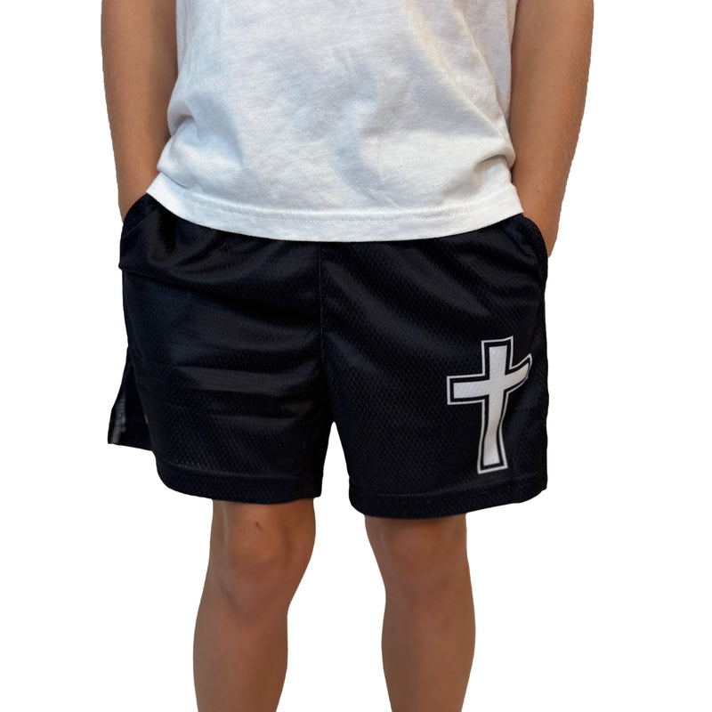 Load image into Gallery viewer, Elite Athletic Gear - Faith Cross Black Shorts