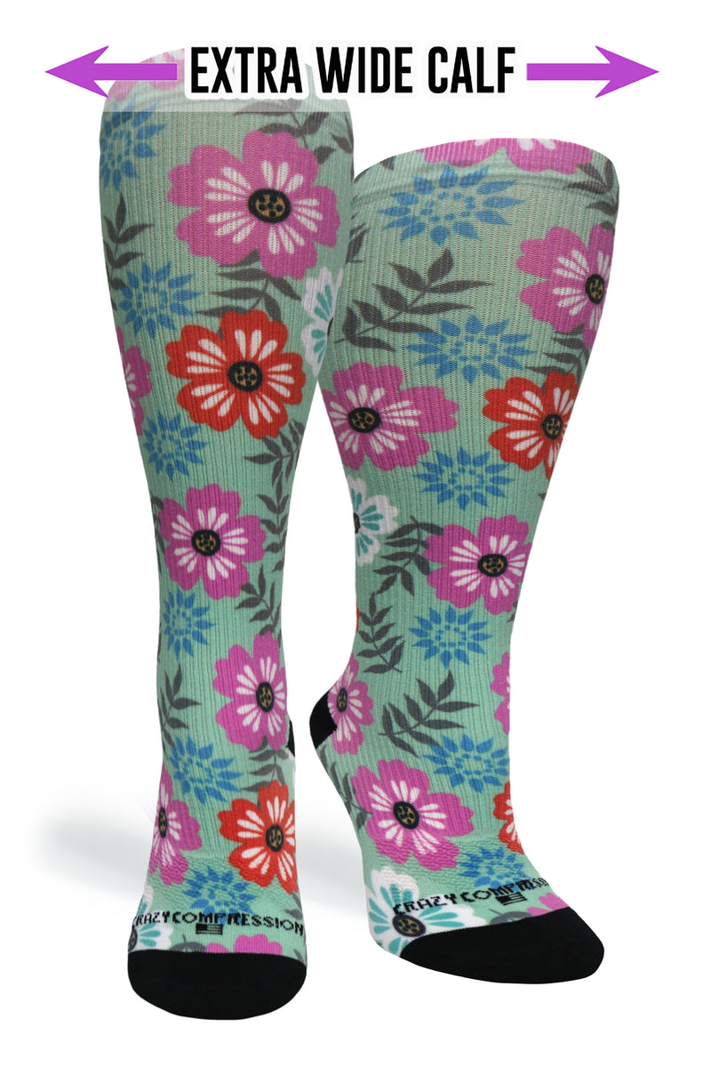 Load image into Gallery viewer, Crazy Compression - Floral Details - (Standard & Extra Wide)