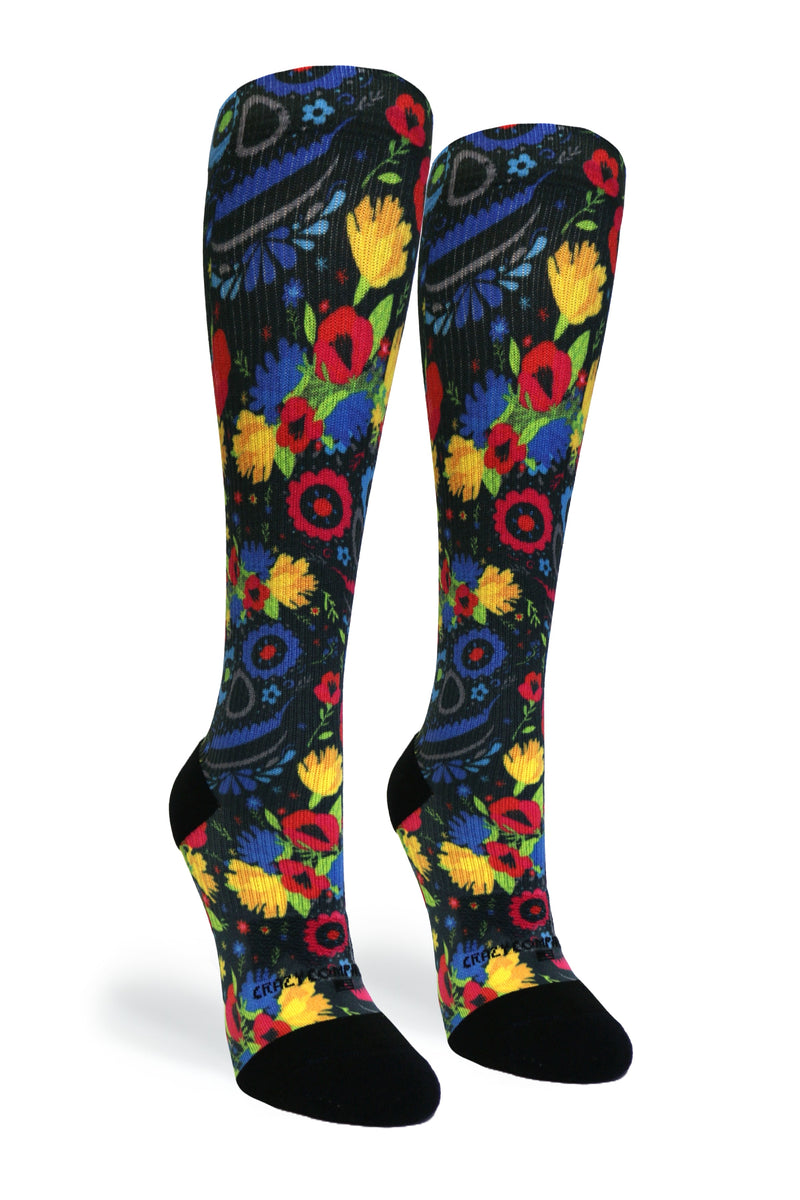 Load image into Gallery viewer, Crazy Compression - Flower Faces - (Standard & Extra Wide)