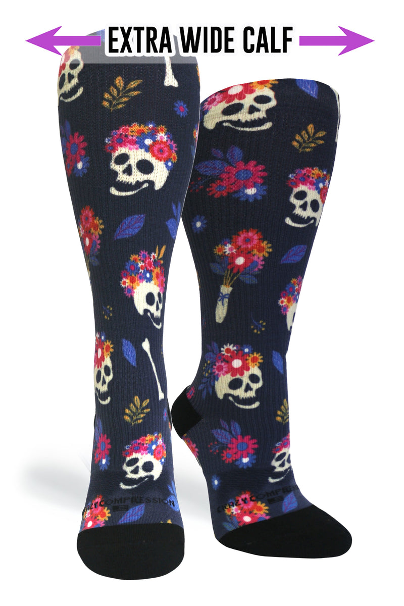 Load image into Gallery viewer, Crazy Compression - Flower Hair - (Standard & Extra Wide)