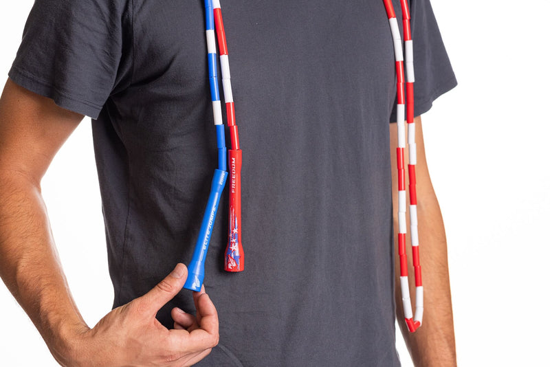 Load image into Gallery viewer, Elite Jumps - FREEDOM - USA Flag Beaded Jump Rope