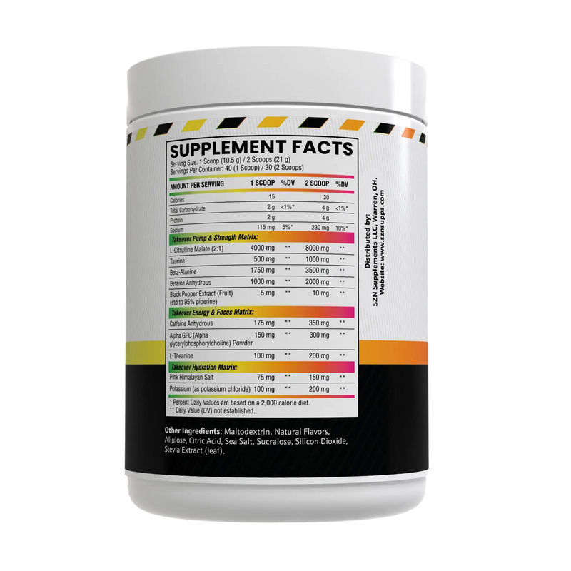 Load image into Gallery viewer, Szn Supplements - Takeover Pre Workout