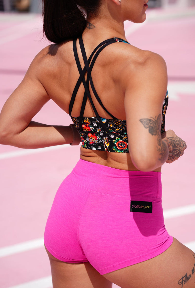 Load image into Gallery viewer, Peachy Athletic - Emerald Longline Sports Bra (High Support) - Tatted and Torn