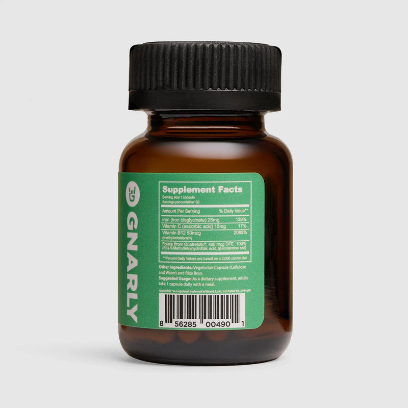 Load image into Gallery viewer, Gnarly Baseline Iron+ - Bottle Side