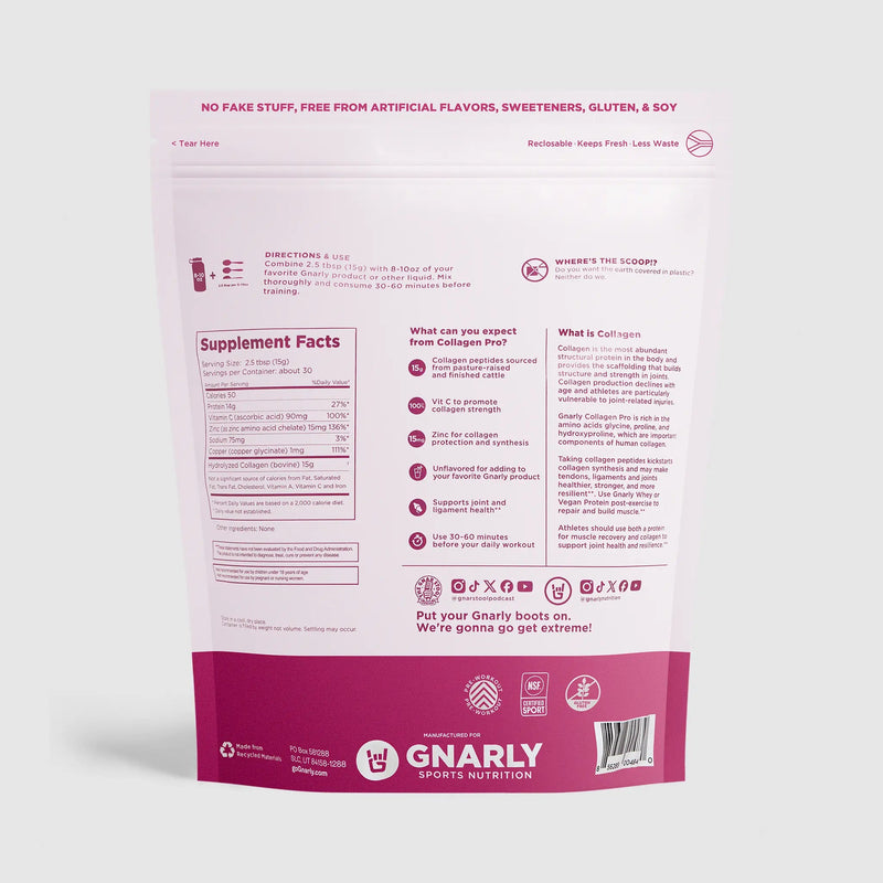 Load image into Gallery viewer, Gnarly Collagen Pro - Back Label