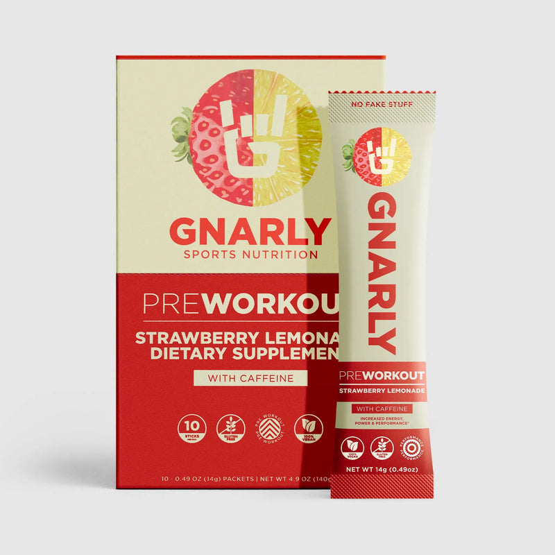 Load image into Gallery viewer, Gnarly Pre-Workout Strawberry Lemonade - 10 Stick Box