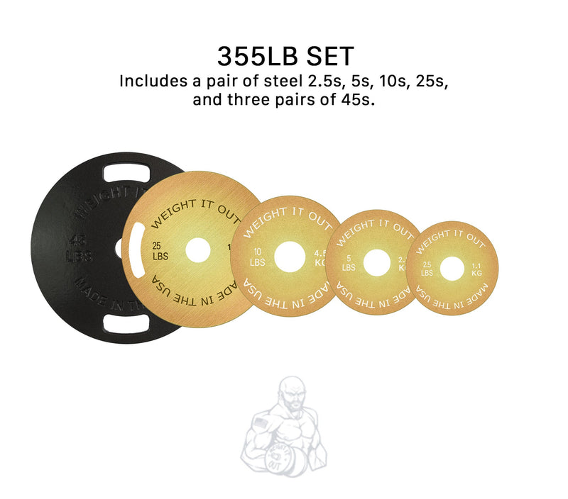Load image into Gallery viewer, Weight It Out - Cast Iron Machined 45lb And Calibrated Solid Steel Weight Plate Sets