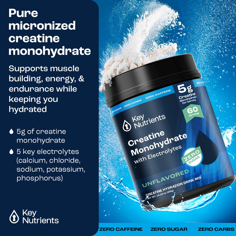 Load image into Gallery viewer, Key Nutrients - Creatine With Electrolytes Powder (Unflavored)