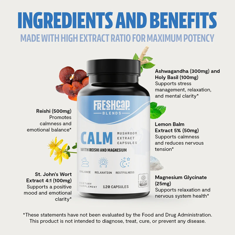 Load image into Gallery viewer, FreshCap Mushrooms - Calm Blend Capsules
