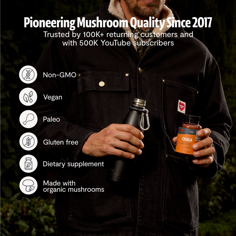 Load image into Gallery viewer, FreshCap Mushrooms - Chaga Mushroom Extract Capsules