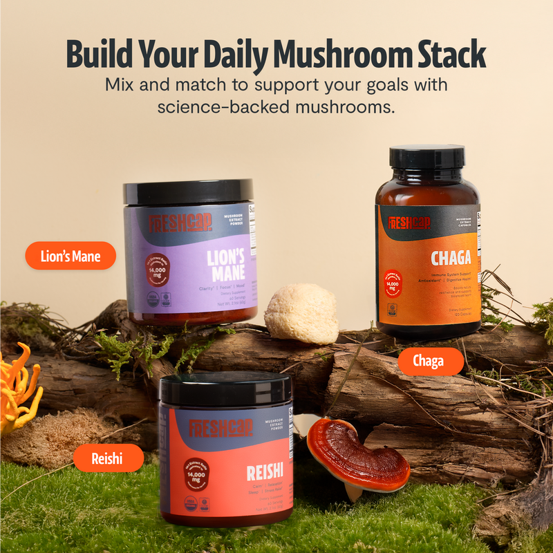 Load image into Gallery viewer, FreshCap Mushrooms - Chaga Mushroom Extract Capsules