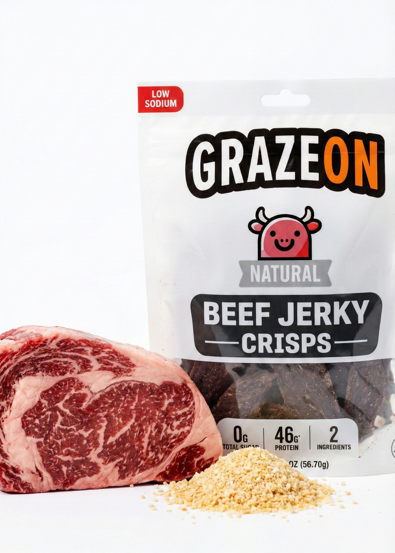 Load image into Gallery viewer, GrazeOn - Natural Beef Crisps (2 oz)