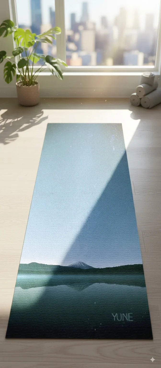 Load image into Gallery viewer, Yune Yoga - Yoga Mat | 6mm Thick | Mountain | Non-Slip | Eco Friendly | Yune Yoga | Maple
