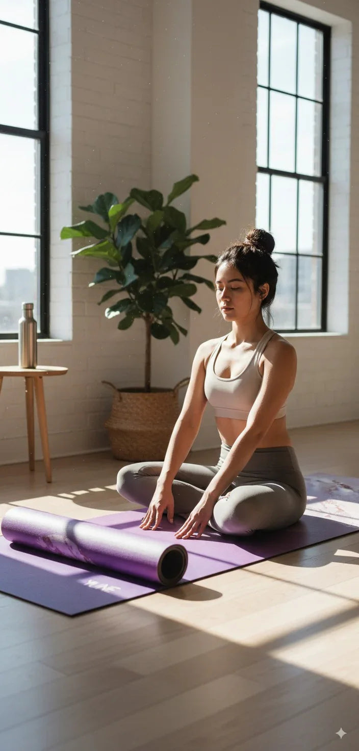 Load image into Gallery viewer, Yune Yoga - Aspen Yoga Mat – 6mm Eco-Friendly Lavender Non-Slip Mat for Comfort & Stability