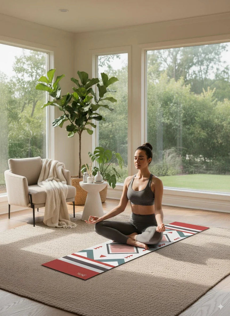 Load image into Gallery viewer, Yune Yoga - Yoga Mat | 6mm Thick | Red | Non-Slip | Eco Friendly | Yune Yoga | Aries