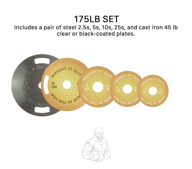 Load image into Gallery viewer, Weight It Out - Cast Iron Machined 45lb And Calibrated Solid Steel Weight Plate Sets