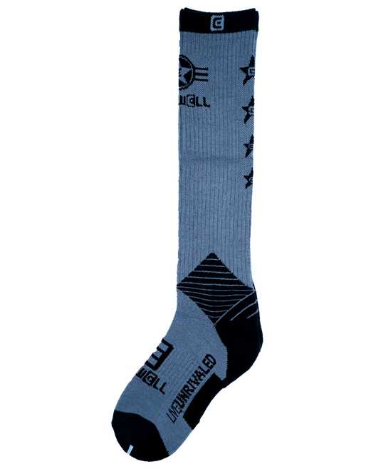 Rockwell Time - Gray Knee High Socks