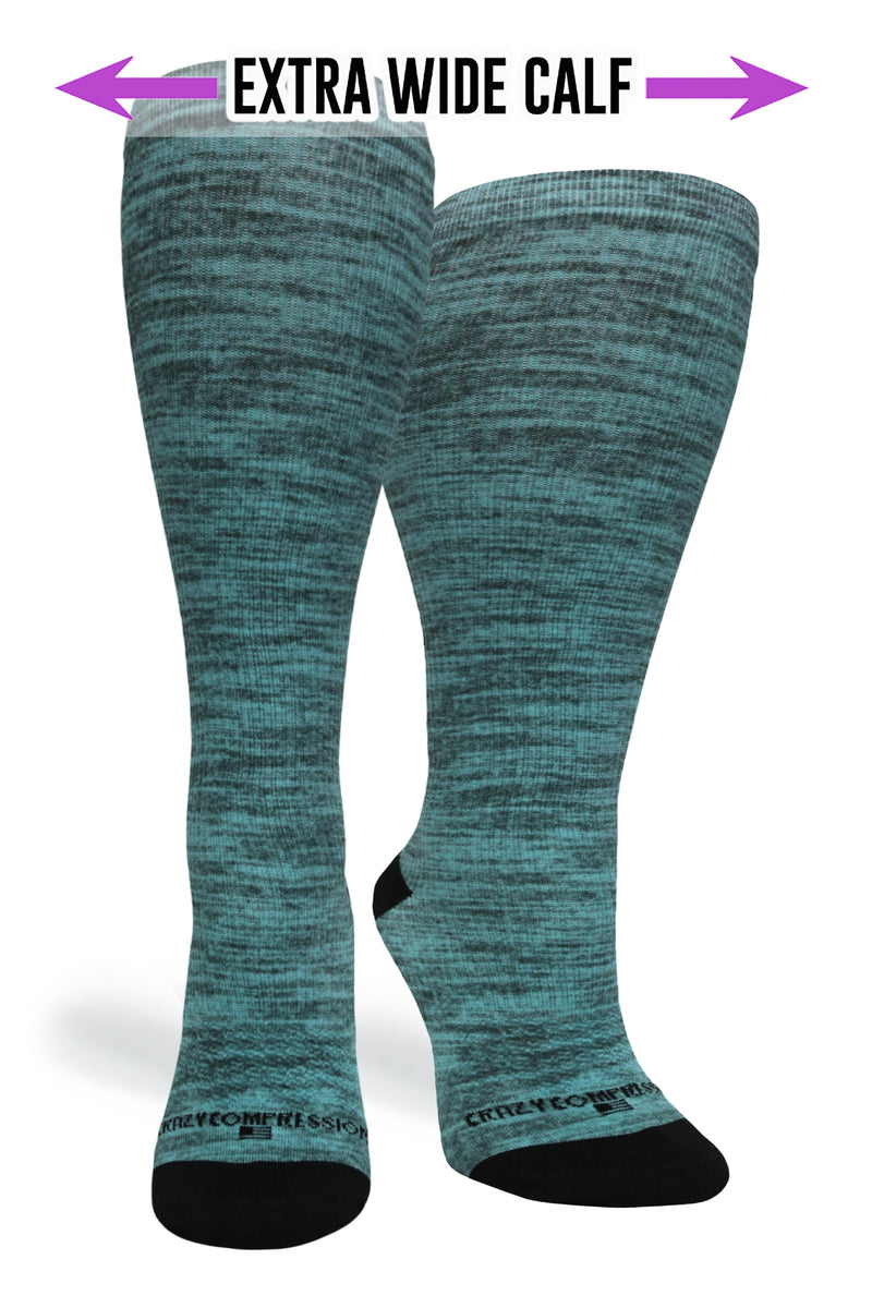 Load image into Gallery viewer, Crazy Compression - Green Heather - (Standard & Extra Wide)