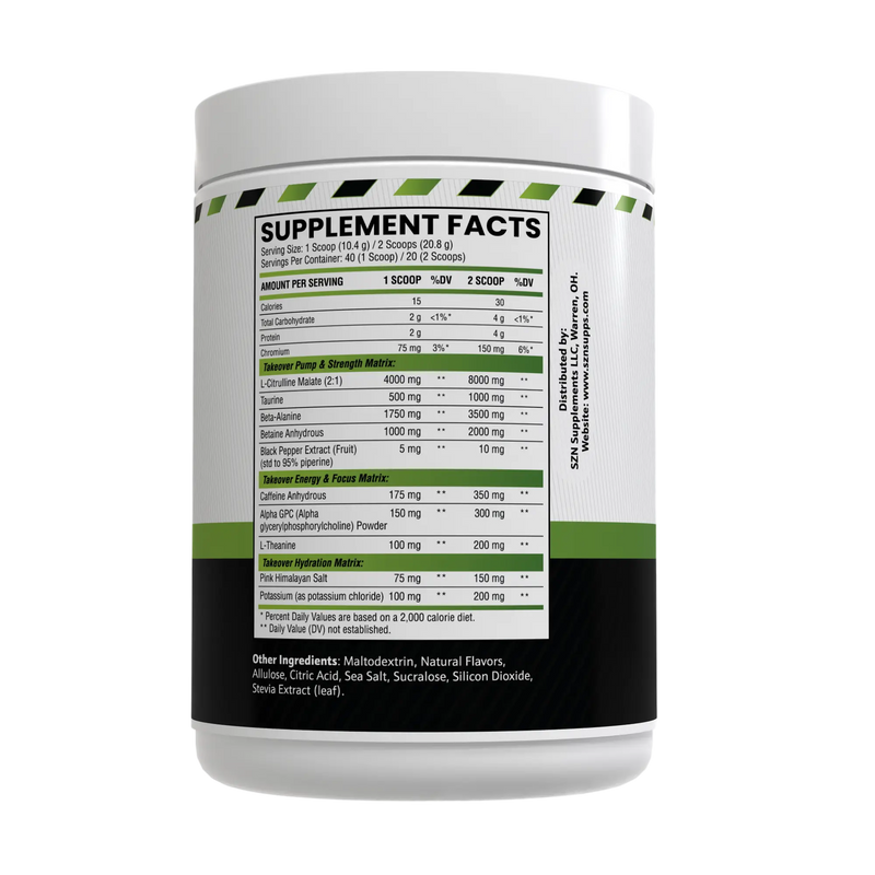 Load image into Gallery viewer, Szn Supplements - Takeover Pre Workout