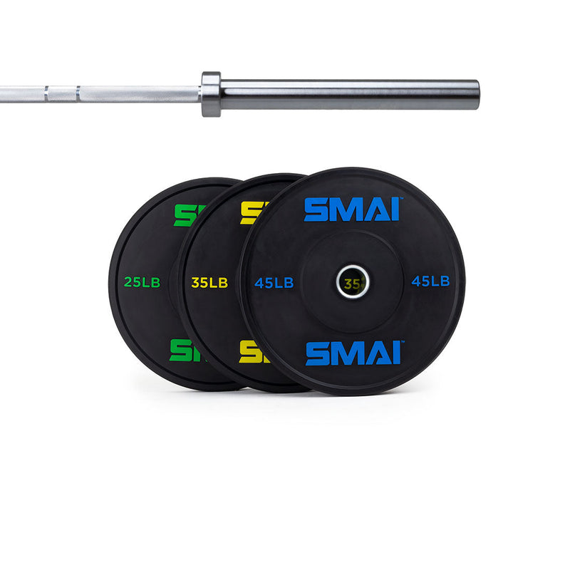 Load image into Gallery viewer, SMAI - 210lb Weight Lifting Package with Barbell