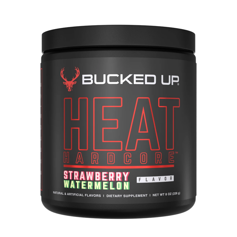Load image into Gallery viewer, Bucked Up HEAT Hardcore Powder - Strawberry Watermelon