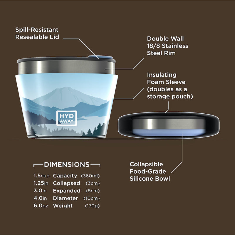 Load image into Gallery viewer, Hydaway - Collapsible Insulated Bowl | 1.5-Cup