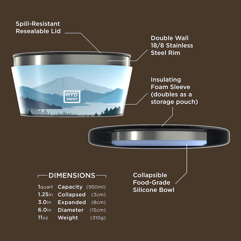 Load image into Gallery viewer, Hydaway - Collapsible Insulated Bowl | 1-Quart
