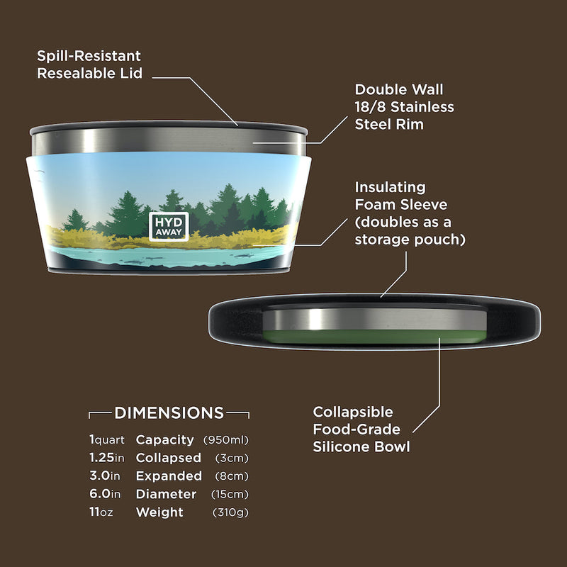 Load image into Gallery viewer, Hydaway - Collapsible Insulated Bowl | 1-Quart