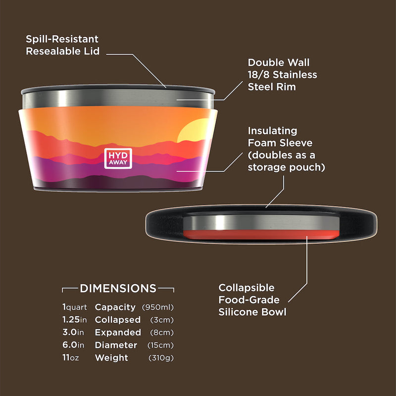 Load image into Gallery viewer, Hydaway - Collapsible Insulated Bowl | 1-Quart
