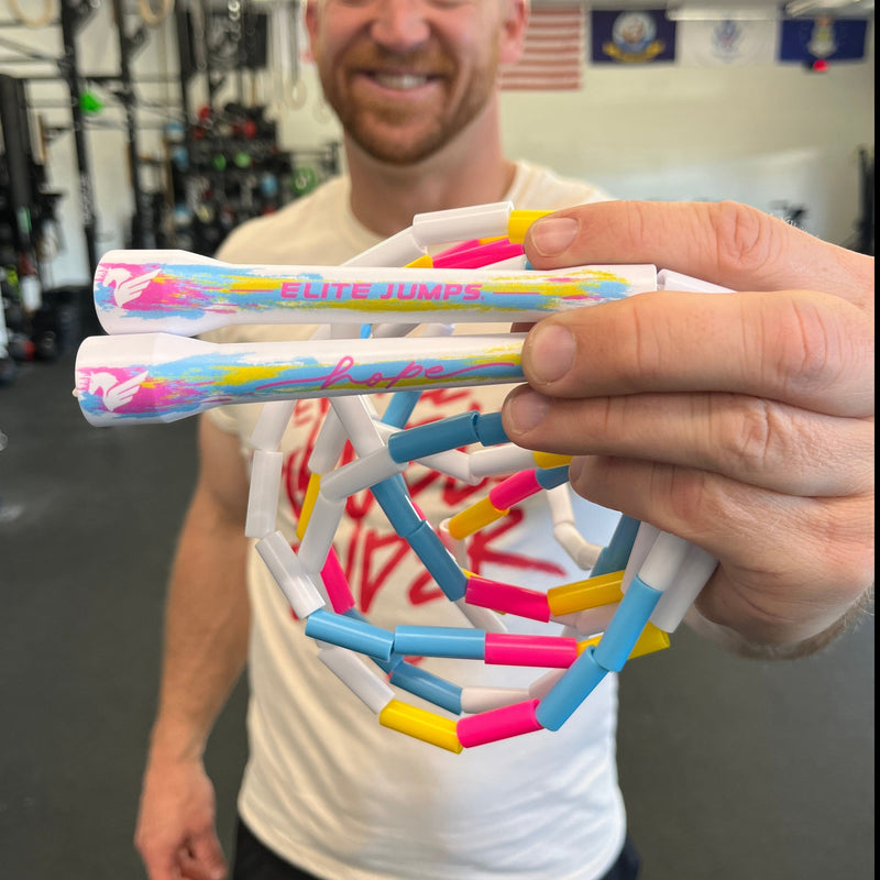 Load image into Gallery viewer, Elite Jumps - Hope Rope - Spring Sunset 1" Beaded Jump Rope