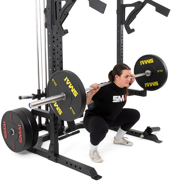 Load image into Gallery viewer, SMAI - Half Power Rack Cable Weightlifting Package
