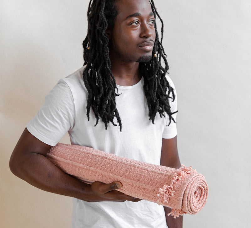 Load image into Gallery viewer, Oko Living - Rose Quartz - Naturally Dyed Herbal Yoga Mat