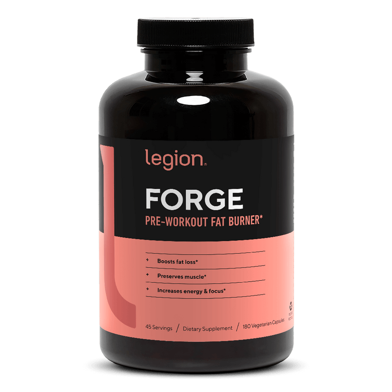 Load image into Gallery viewer, Legion Athletics Forge Pre-Workout Fat Burner bottle