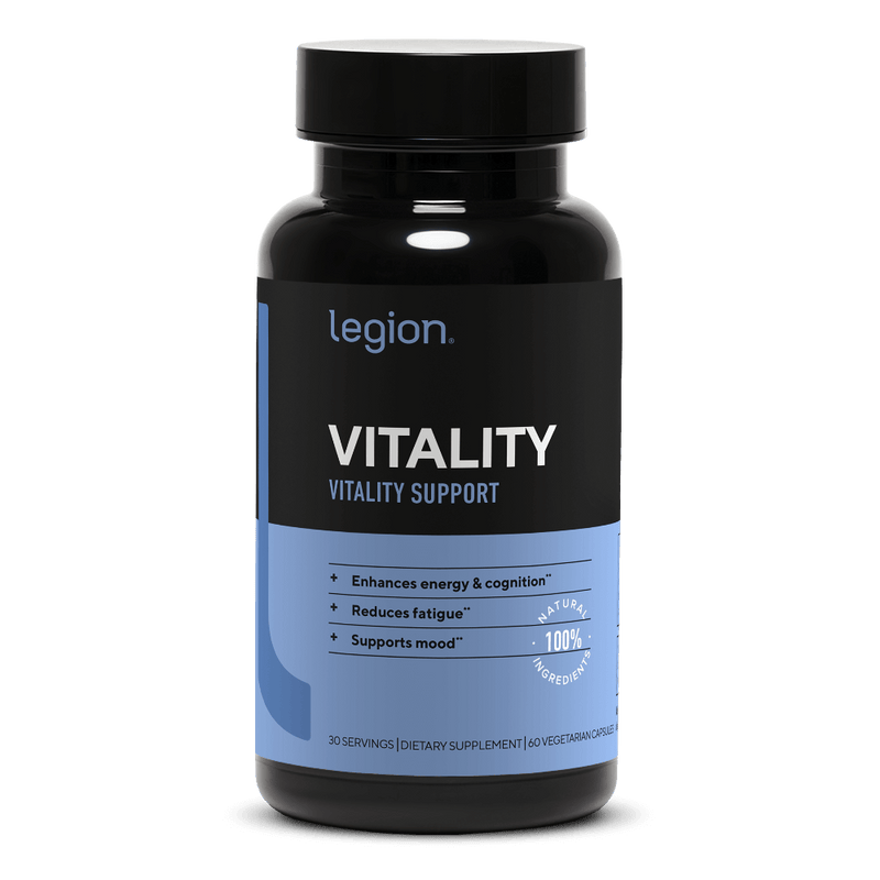 Load image into Gallery viewer, Legion Athletics Vitality wellness supplement bottle - alt