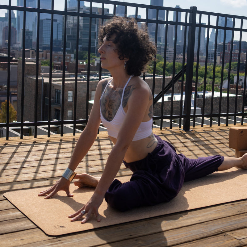 Load image into Gallery viewer, 42 Birds - Cork Yoga Industrial Mat “The Imperial Eagle”