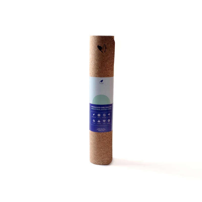 Load image into Gallery viewer, 42 Birds - Extra Long Cork Yoga Industrial Mat “The Imperial Eagle”