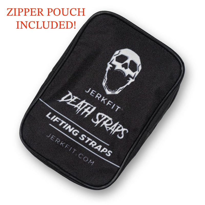 Load image into Gallery viewer, JerkFit - JerkFit Death Straps, Traditional Lifting Straps with Double Sided Skull-Grip