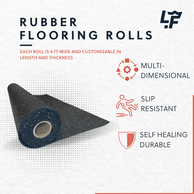 Load image into Gallery viewer, Rubber Flooring Rolls - Made in USA - QUICK SHIP