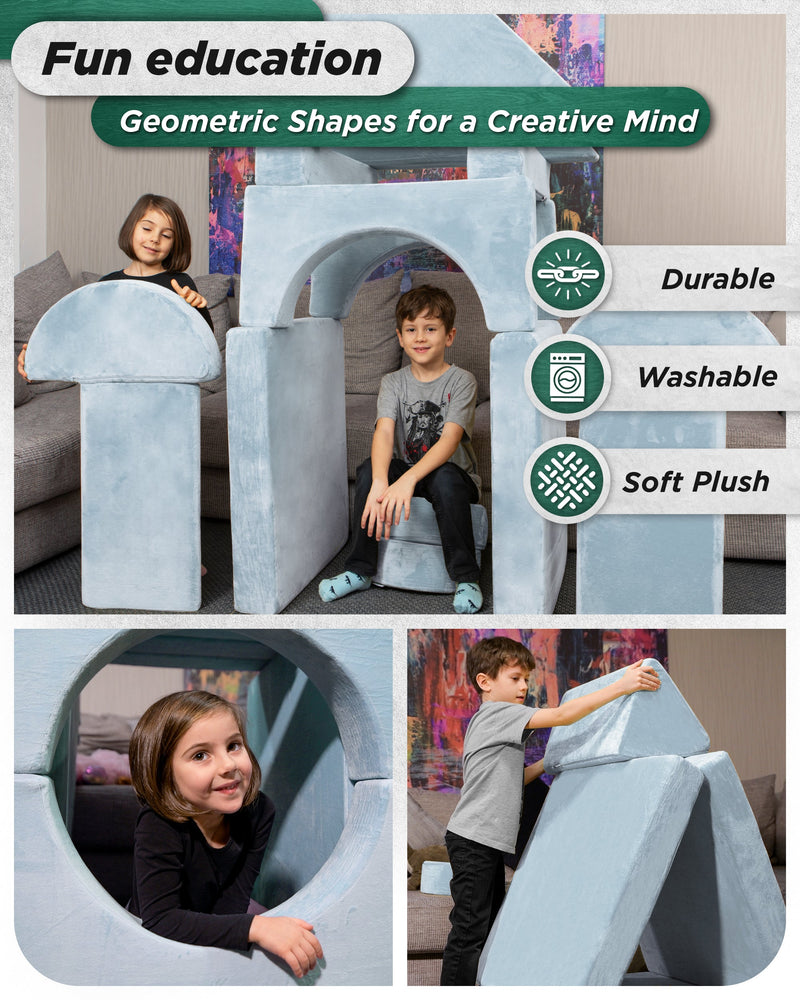 Load image into Gallery viewer, Lunix - LX15 14-Piece Modular Play Couch (Serenity Blue)