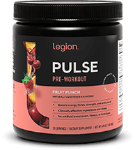 Load image into Gallery viewer, Legion Athletics Pulse Pre-Workout - 350mg caffeine, 350mg L-theanine, 8g citrulline malate, 3.6g beta-alanine, 2.5g betaine, and 300mg alpha-GPC per serving, naturally sweetened