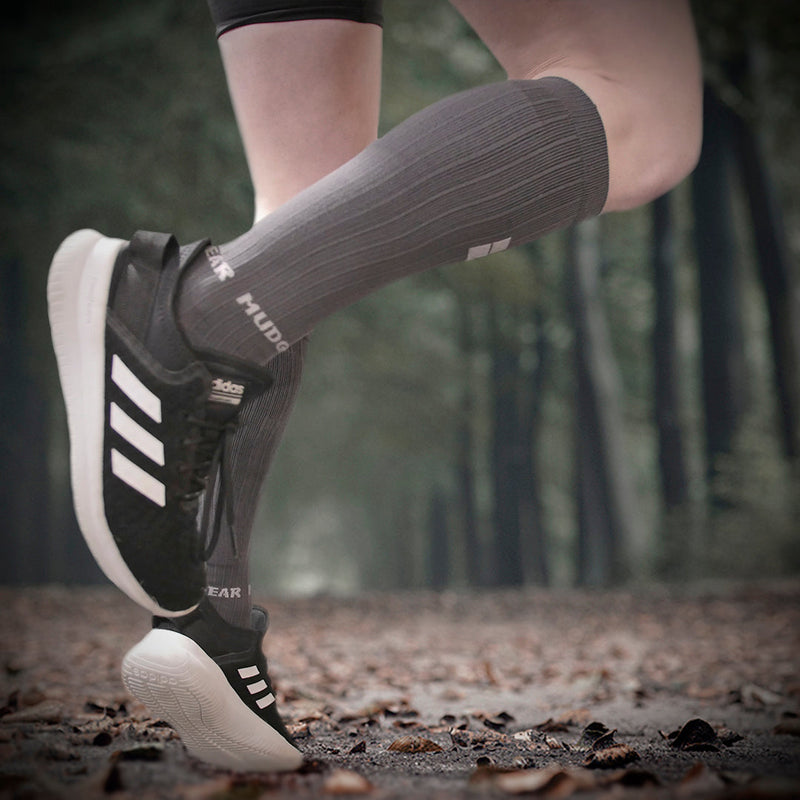 Load image into Gallery viewer, MudGear - Tall Compression Socks (Gray/Gray)