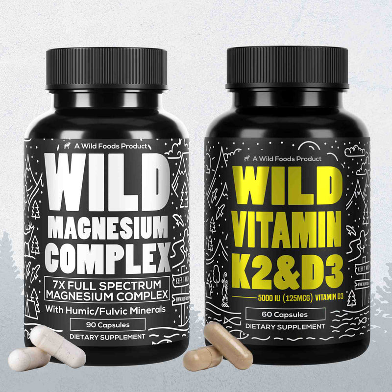 Load image into Gallery viewer, Wild Foods - Vitamin K2 + D3 + Black Pepper Extract - Bundle + Magnesium (Save 50%)