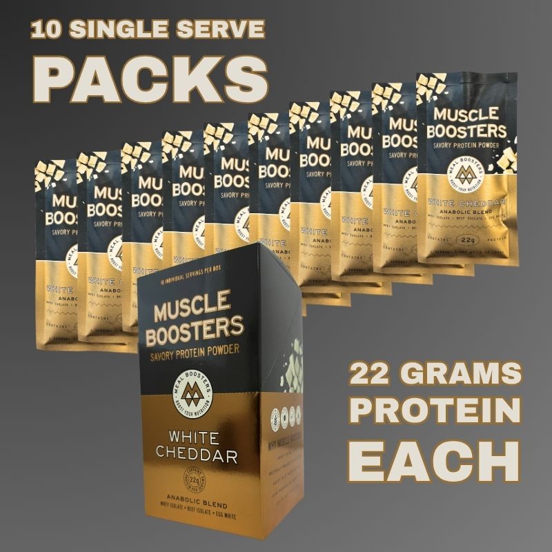 Load image into Gallery viewer, Meal Boosters - Muscle Boosters White Cheddar (10 Single-Serve Packs)