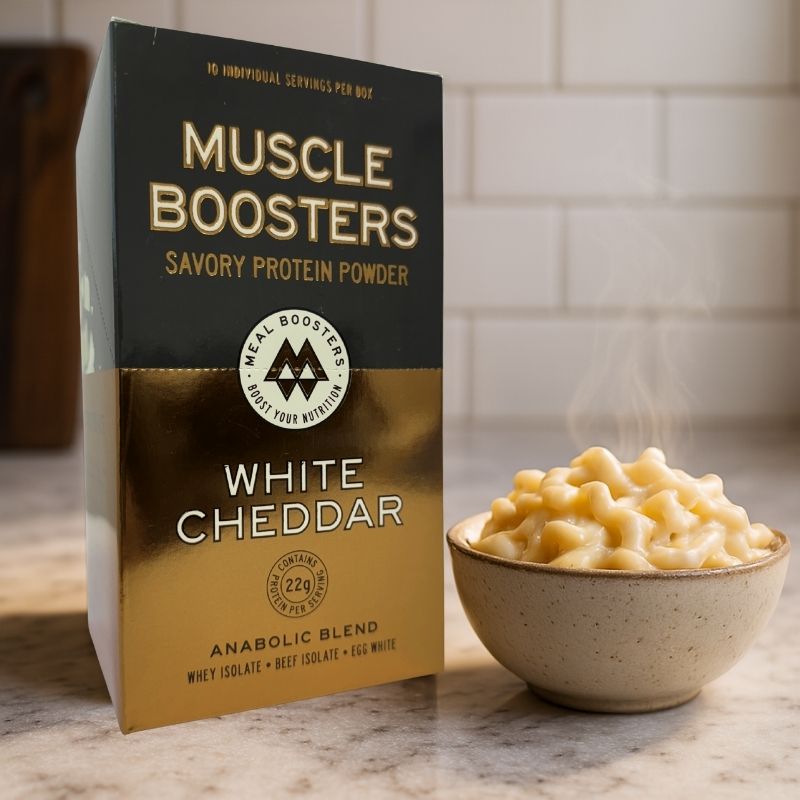 Load image into Gallery viewer, Meal Boosters - Muscle Boosters White Cheddar (10 Single-Serve Packs)